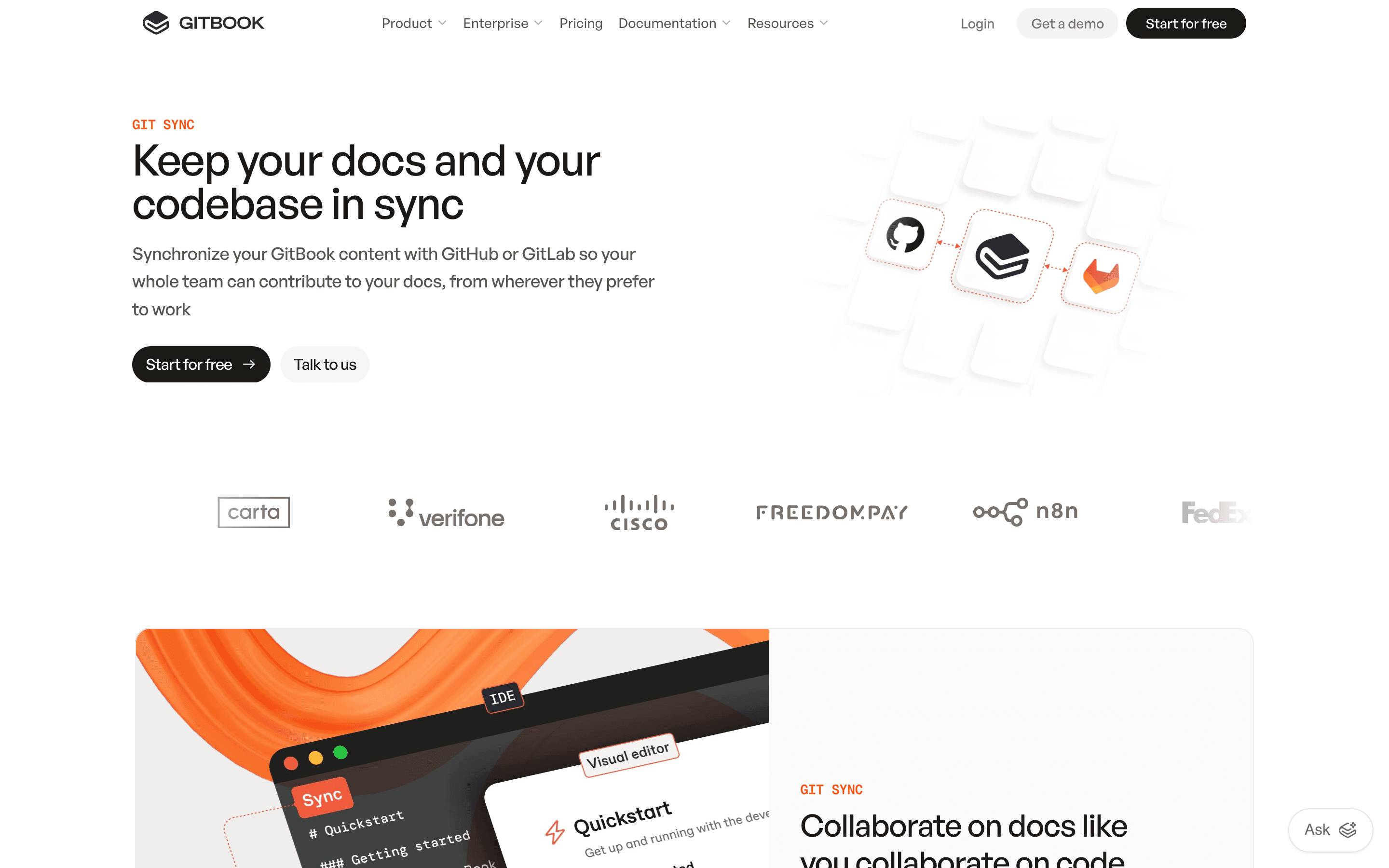 GitBook: Git sync