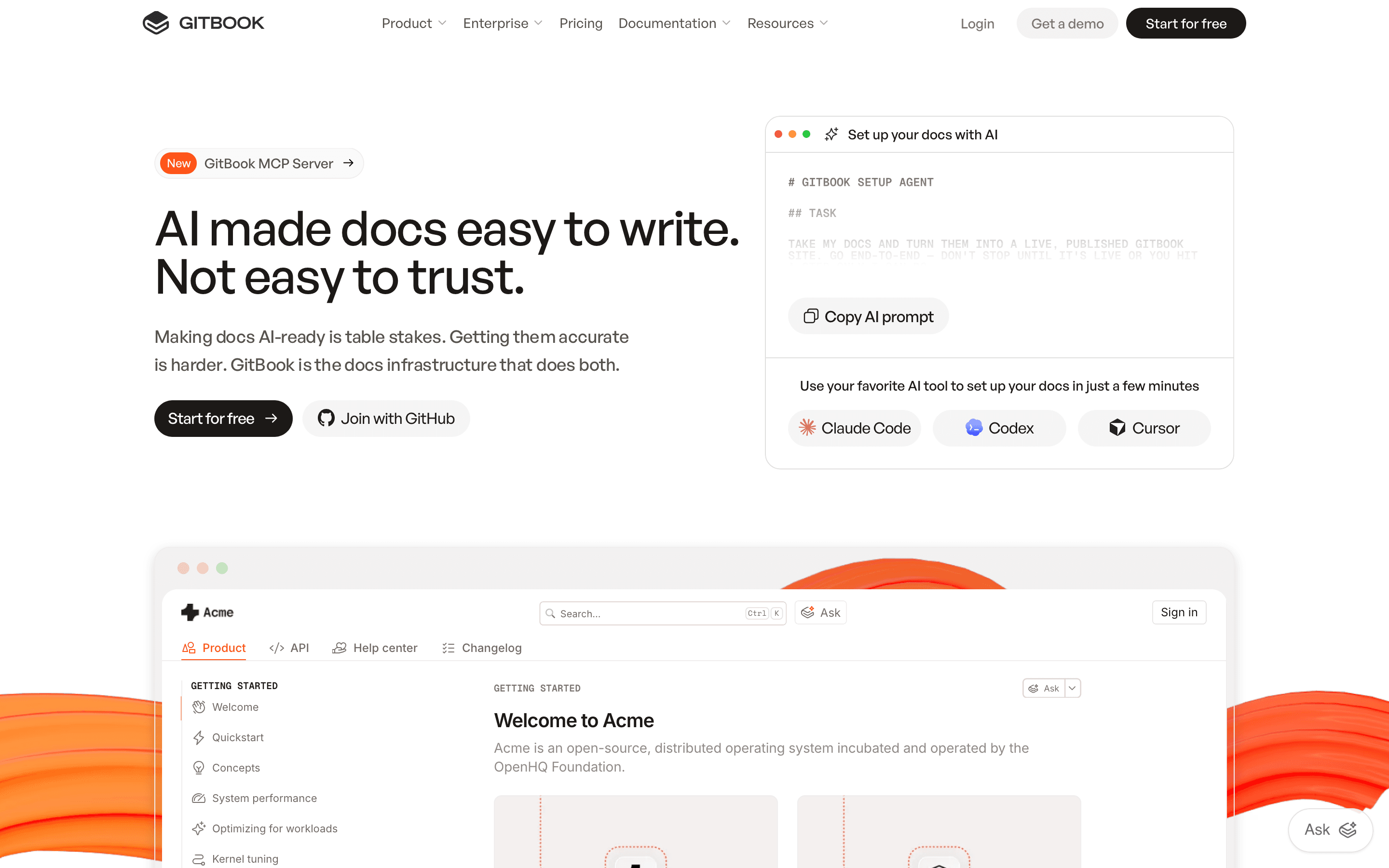 GitBook homepage
