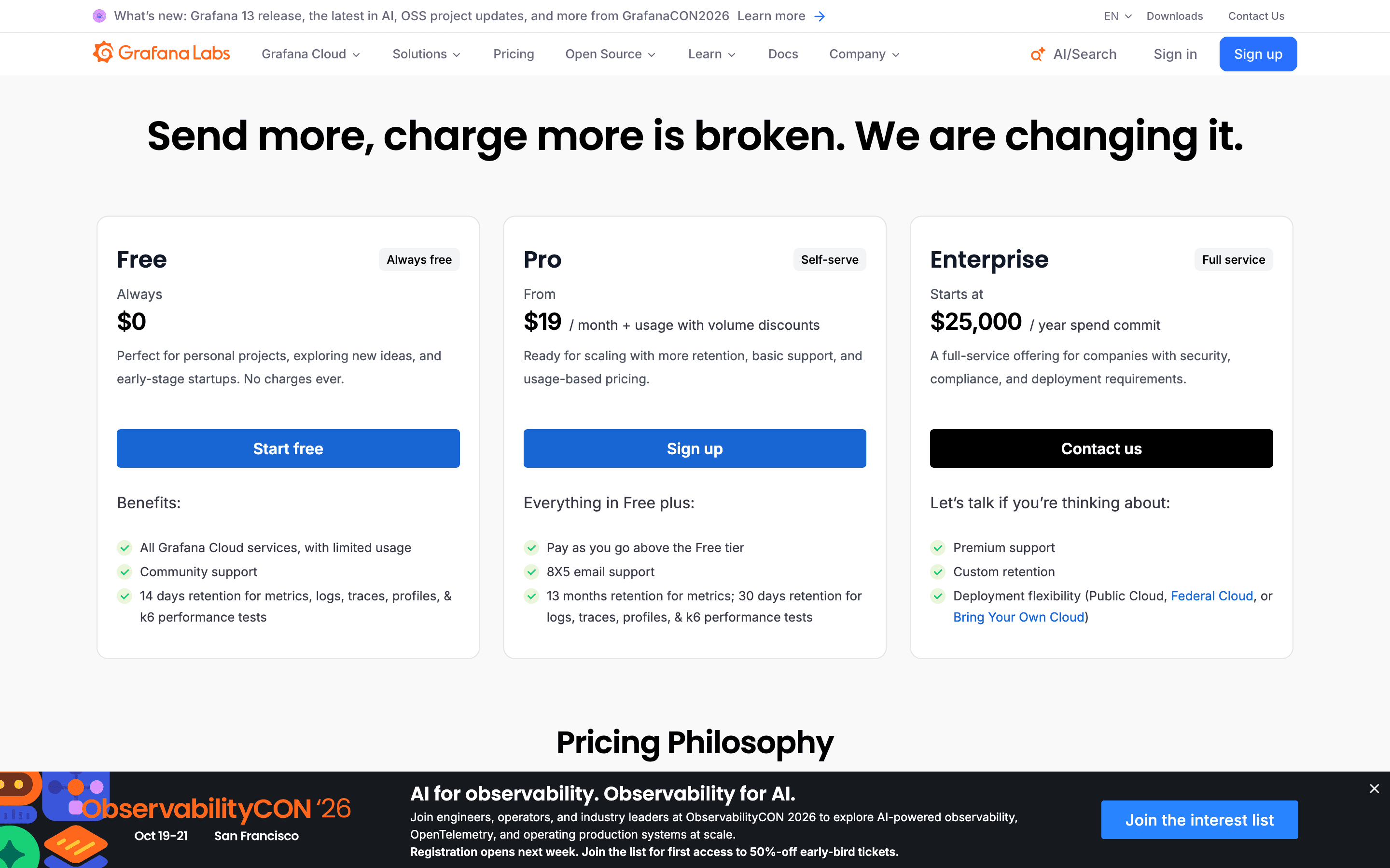 Grafana pricing