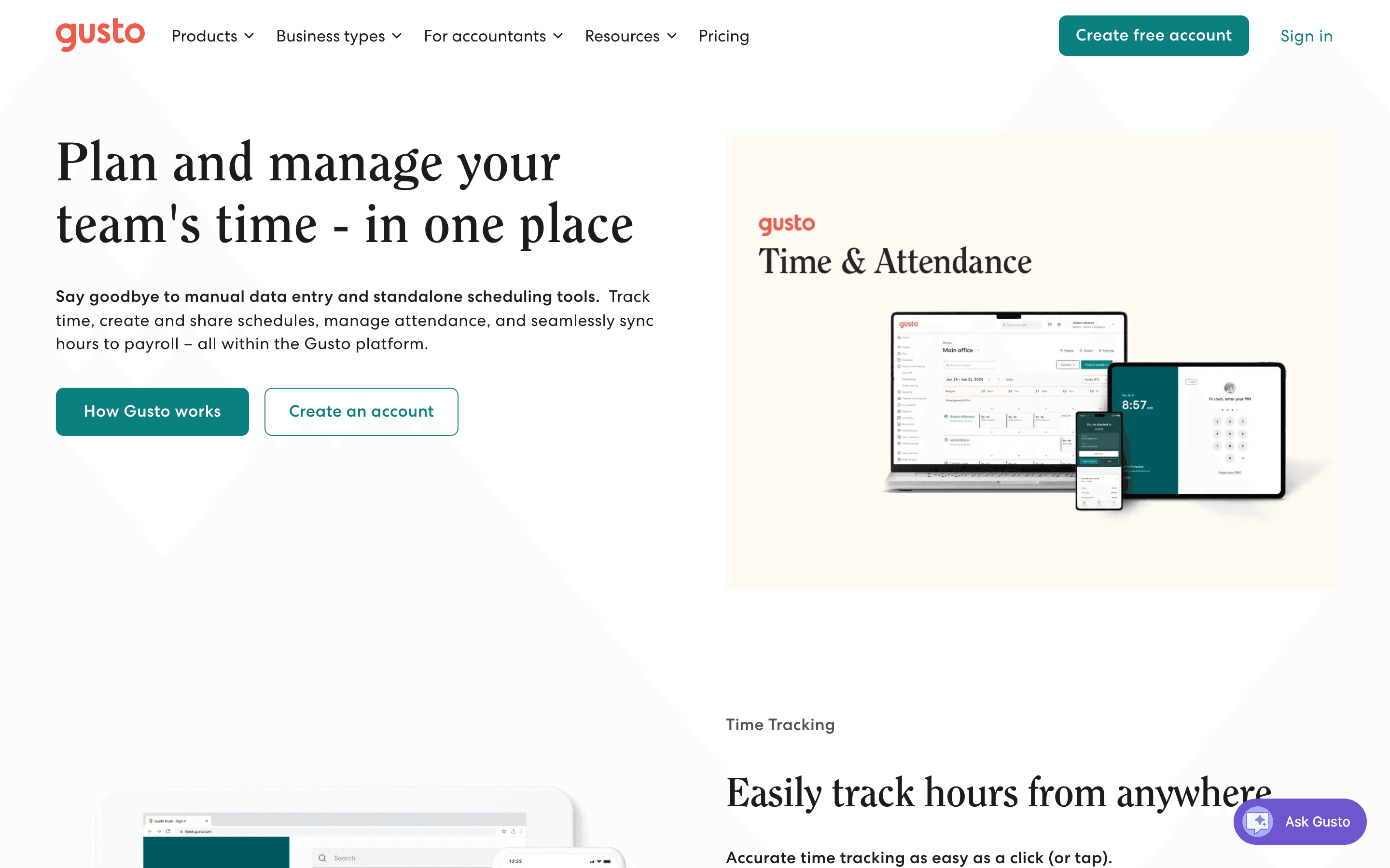 Gusto: Time tools