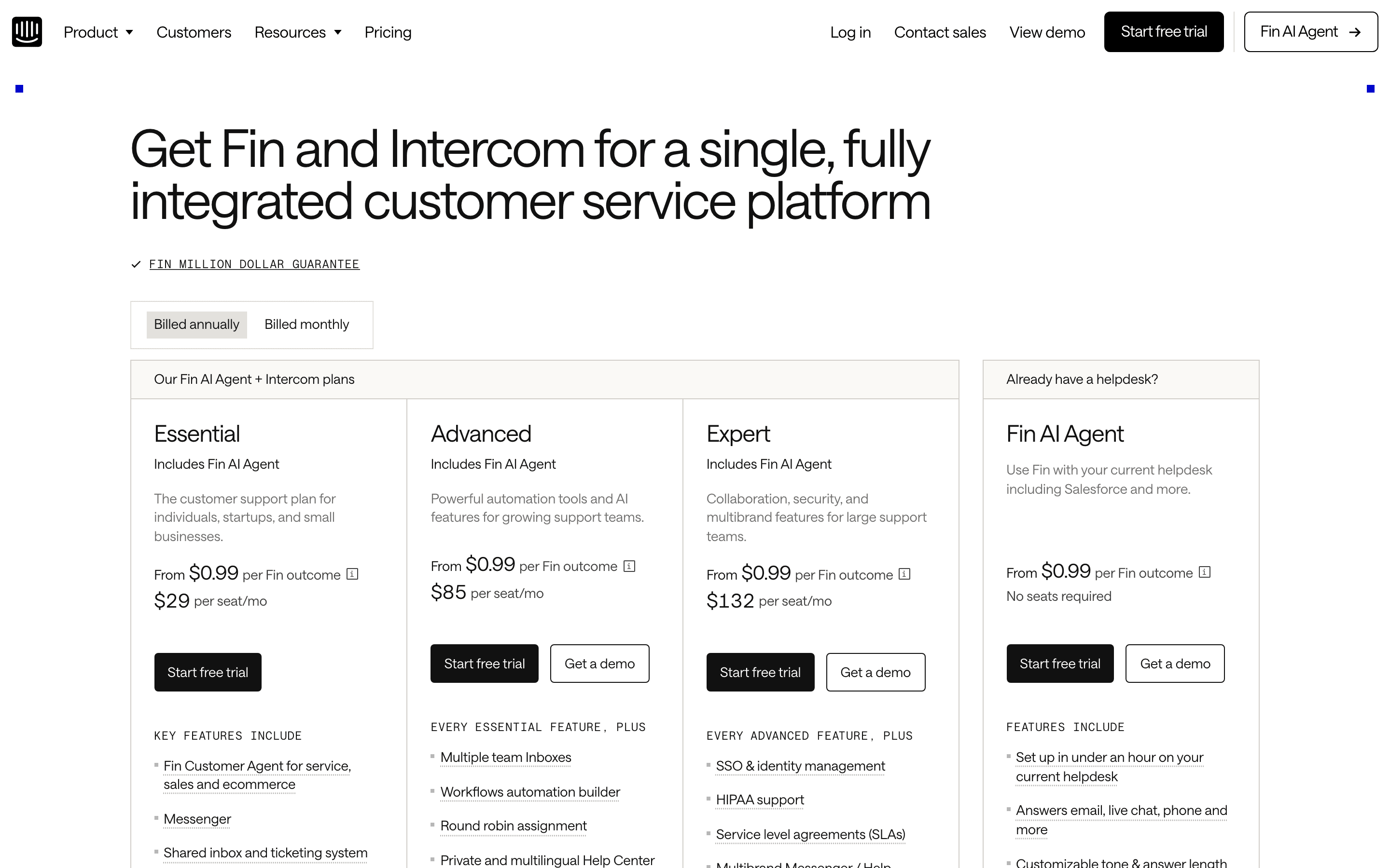 Intercom pricing
