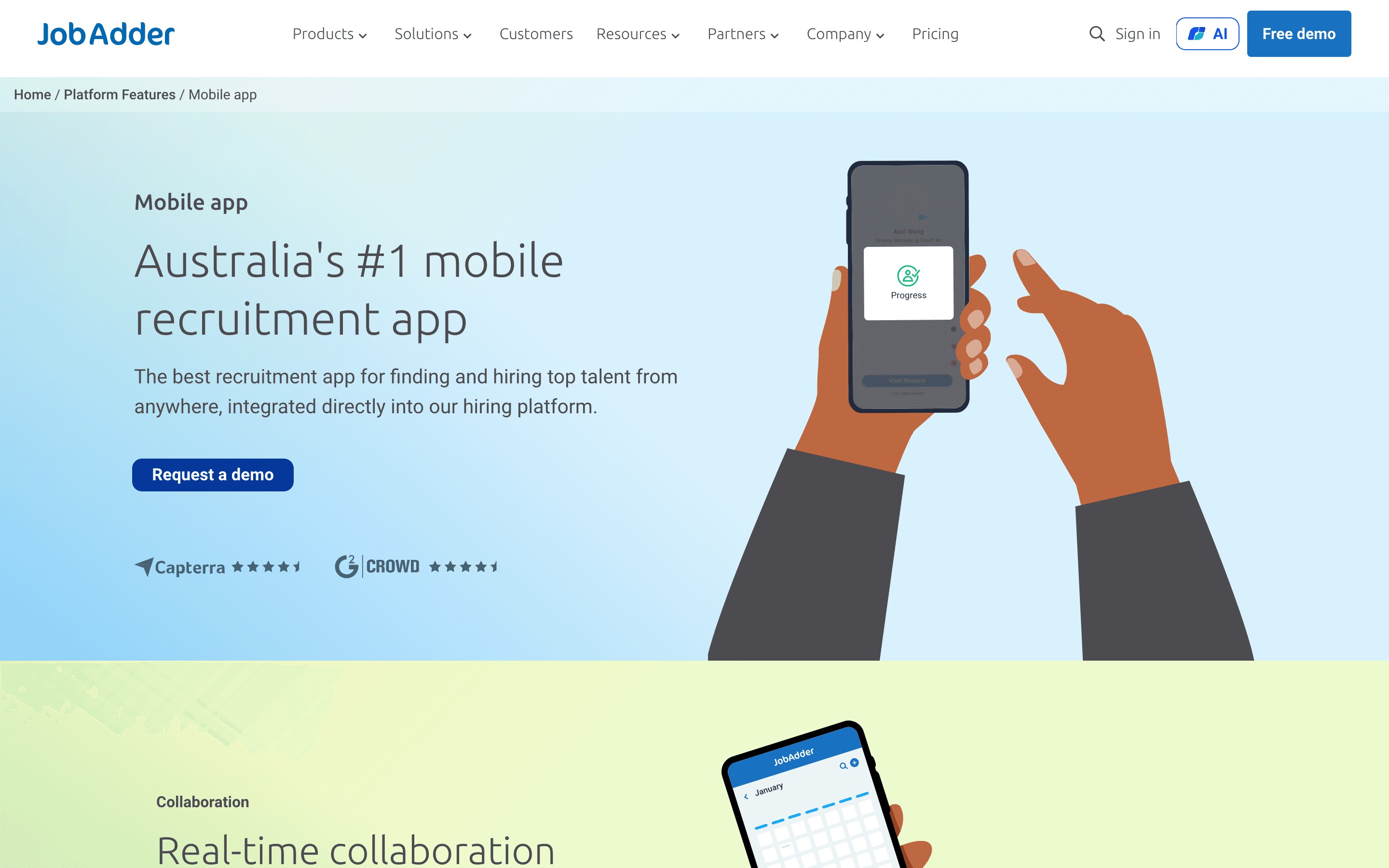 JobAdder: Mobile app