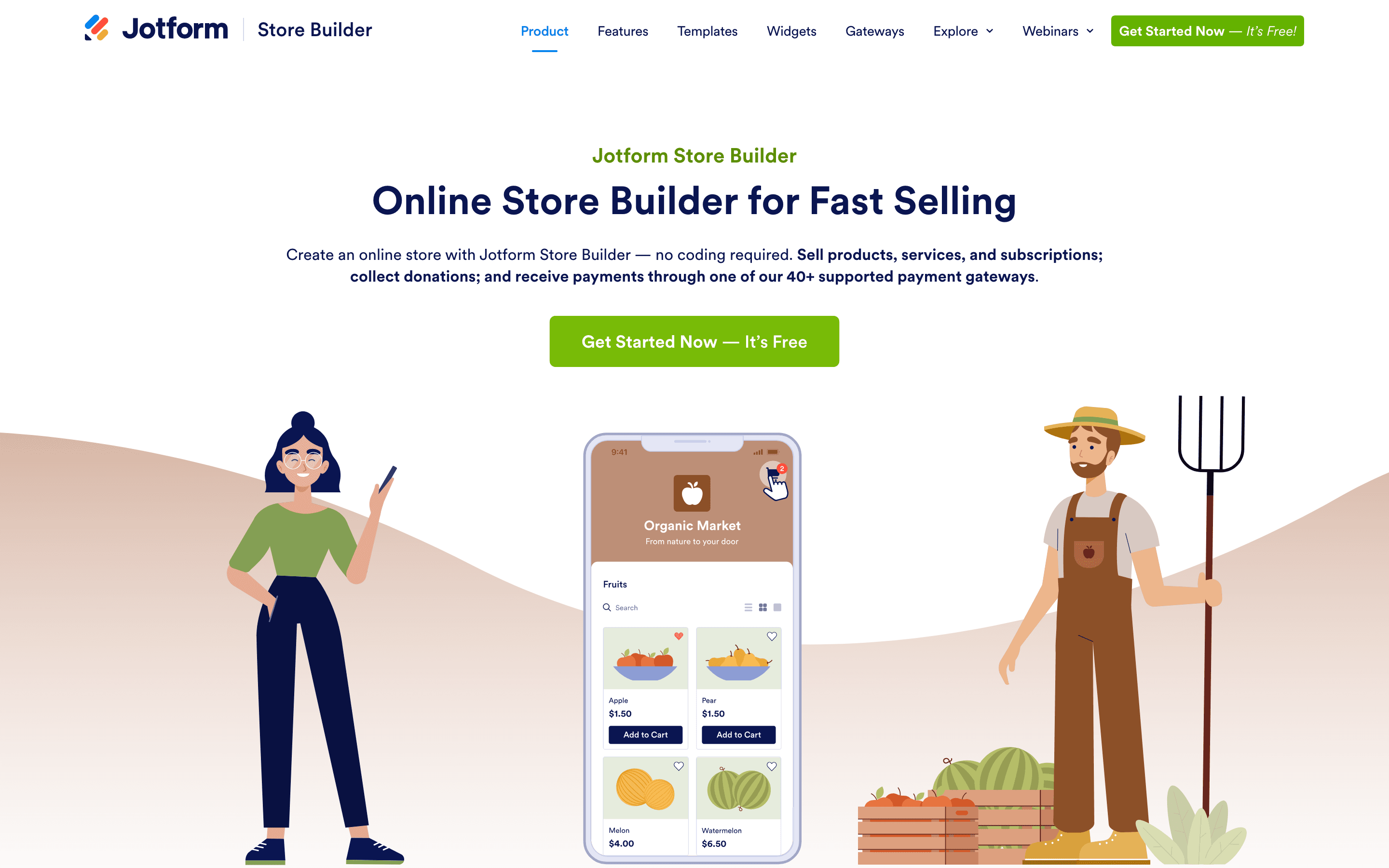 Jotform: Store builder