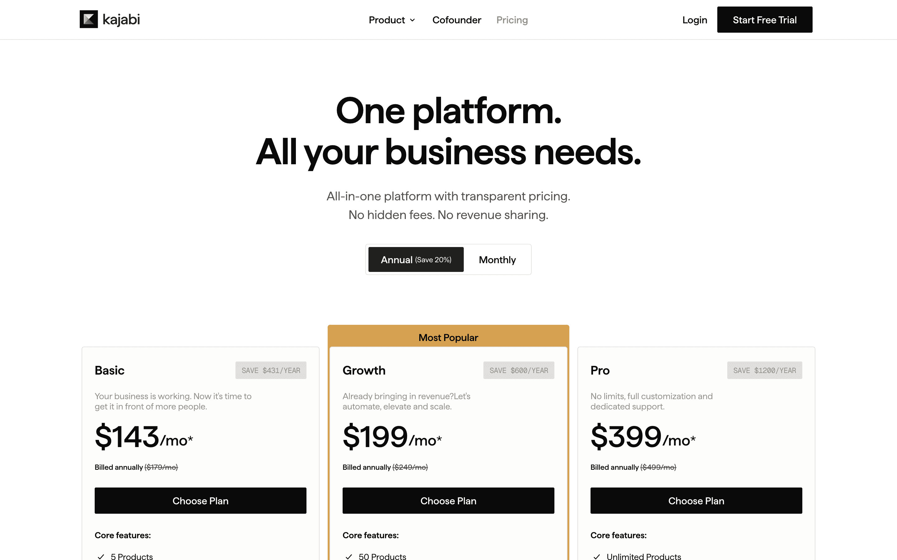 Kajabi pricing