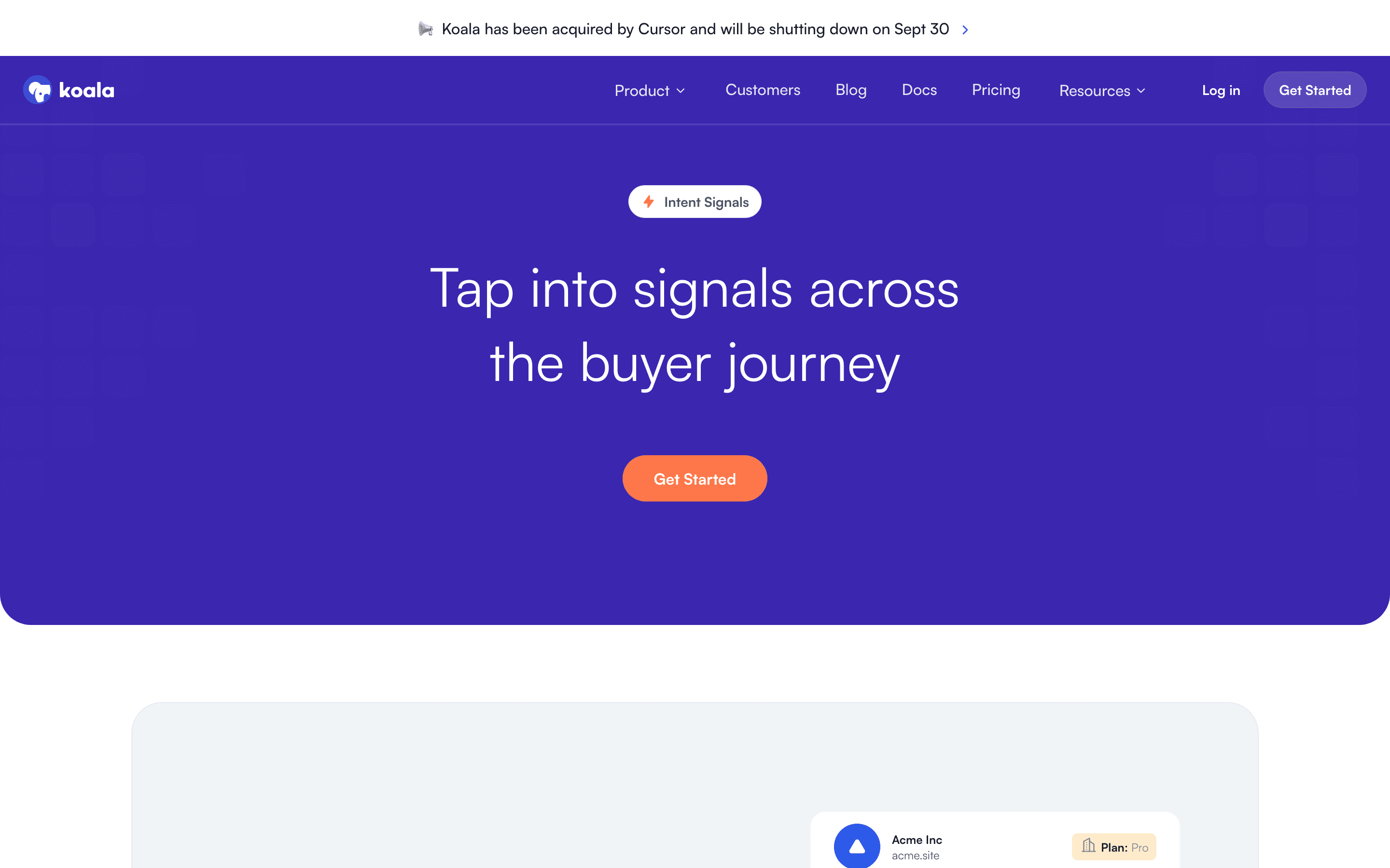 Koala: Intent signals