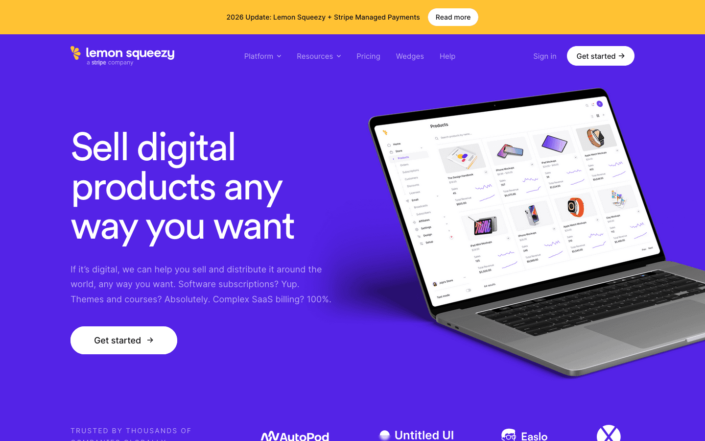 Lemon Squeezy: Digital products