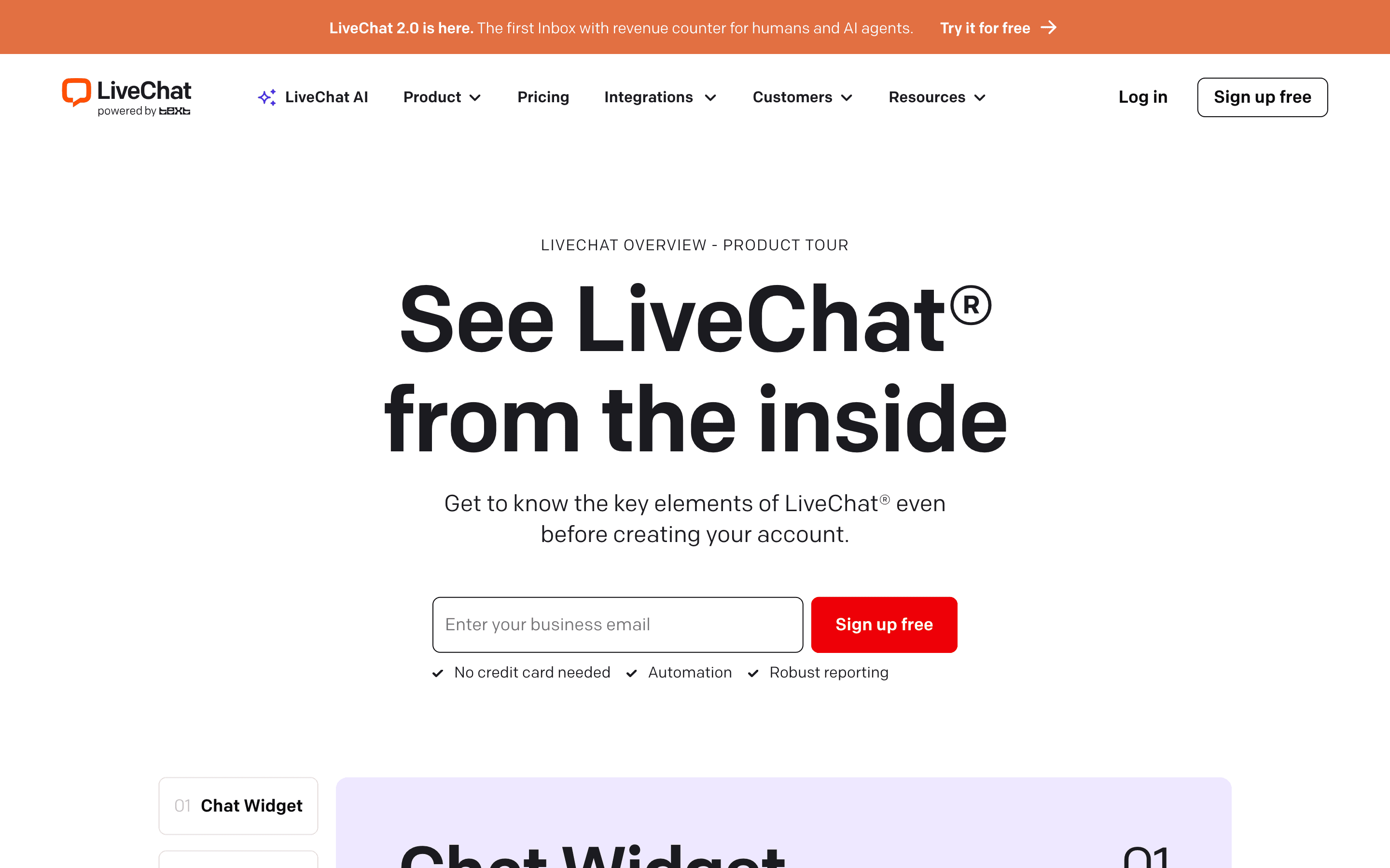 LiveChat: Tour