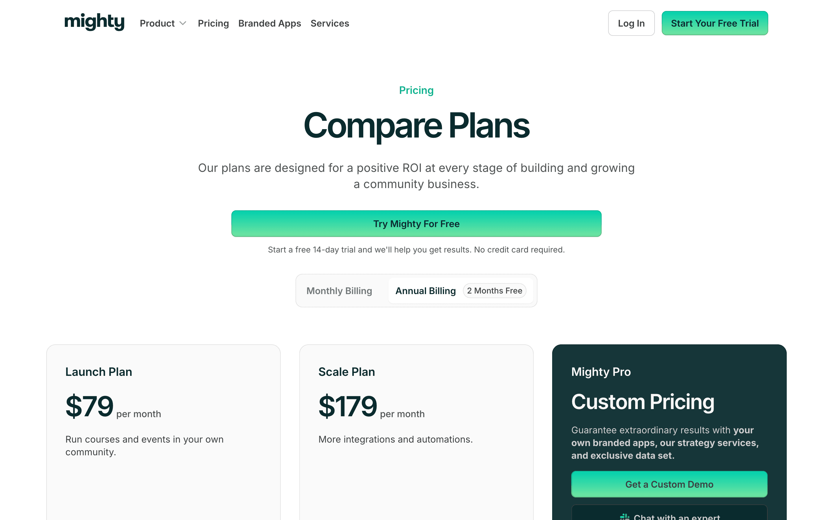 Mighty Networks pricing