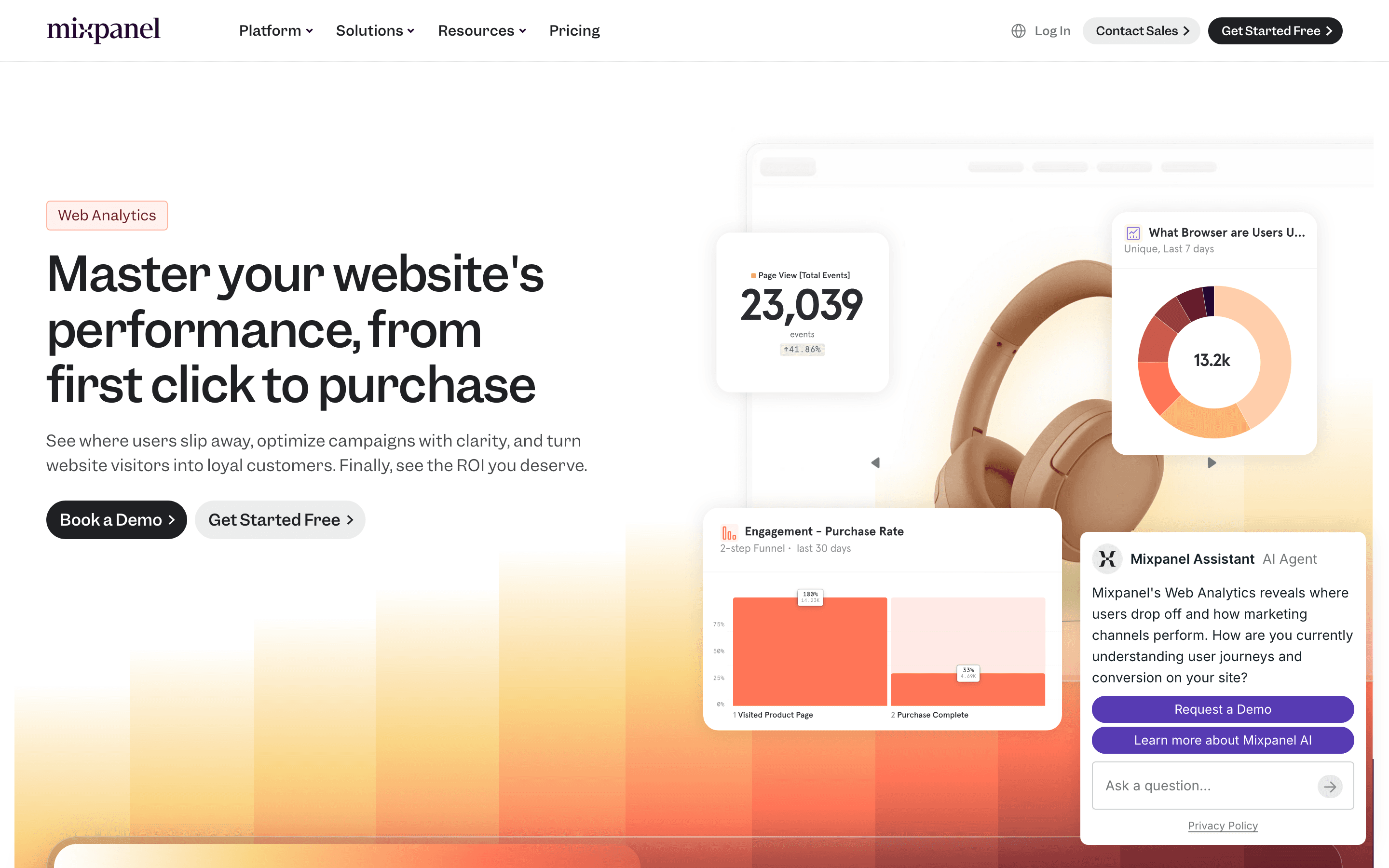 Mixpanel: Web analytics