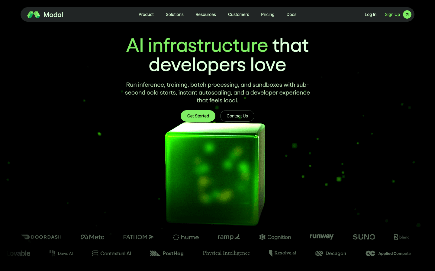 Modal homepage
