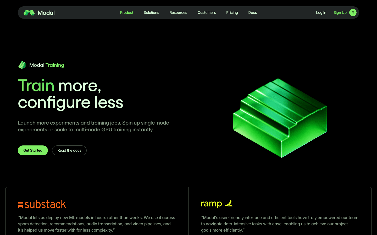 Modal: Training