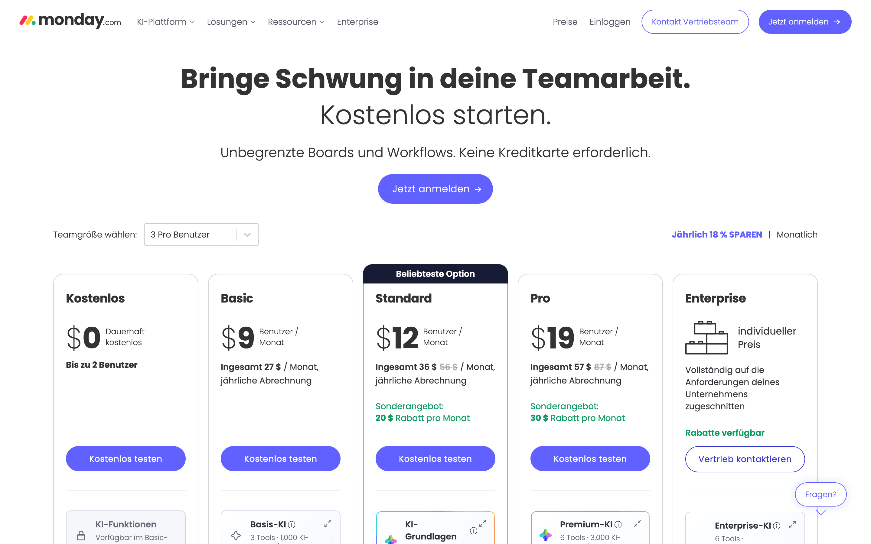 monday.com pricing