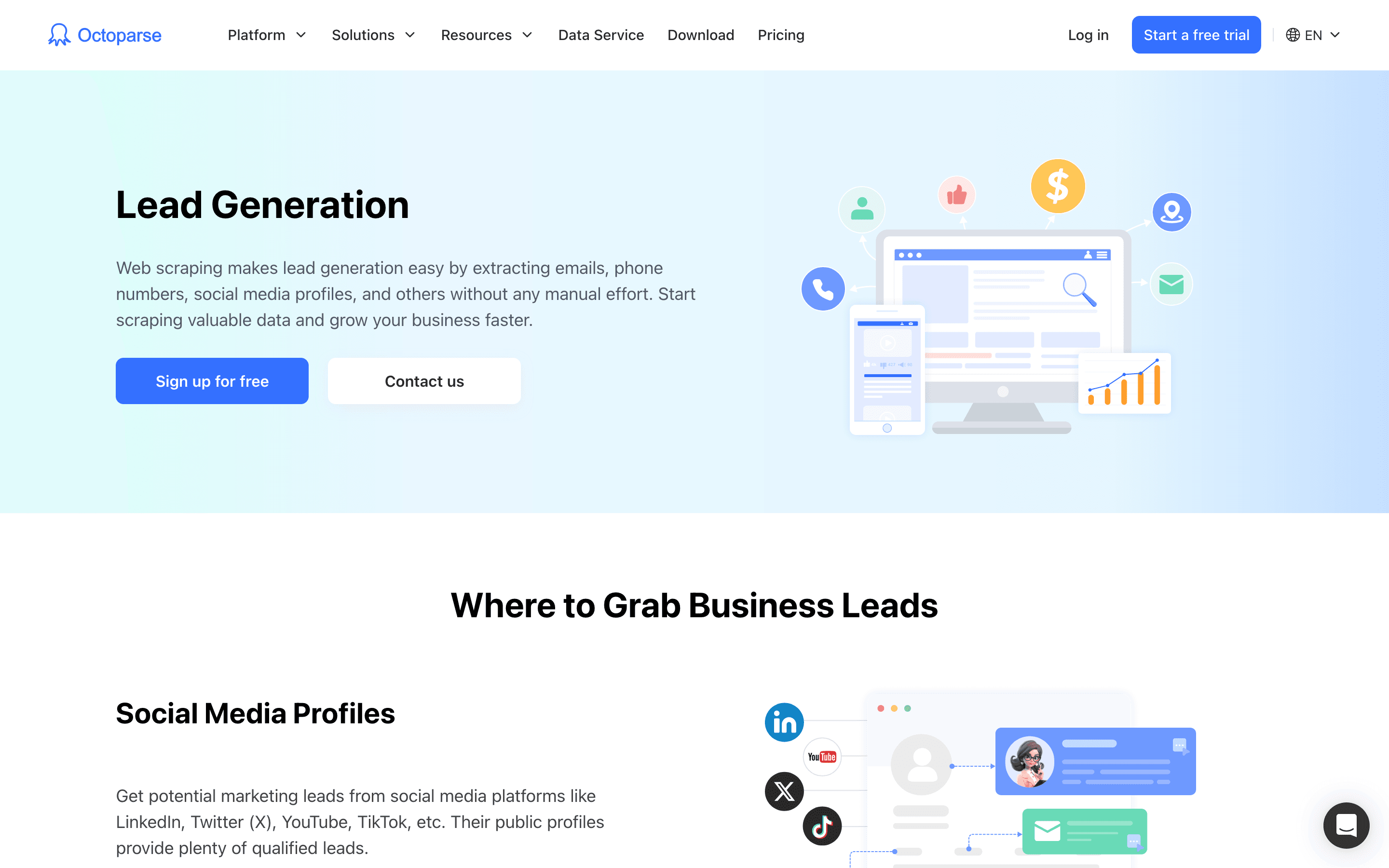 Octoparse: Lead generation