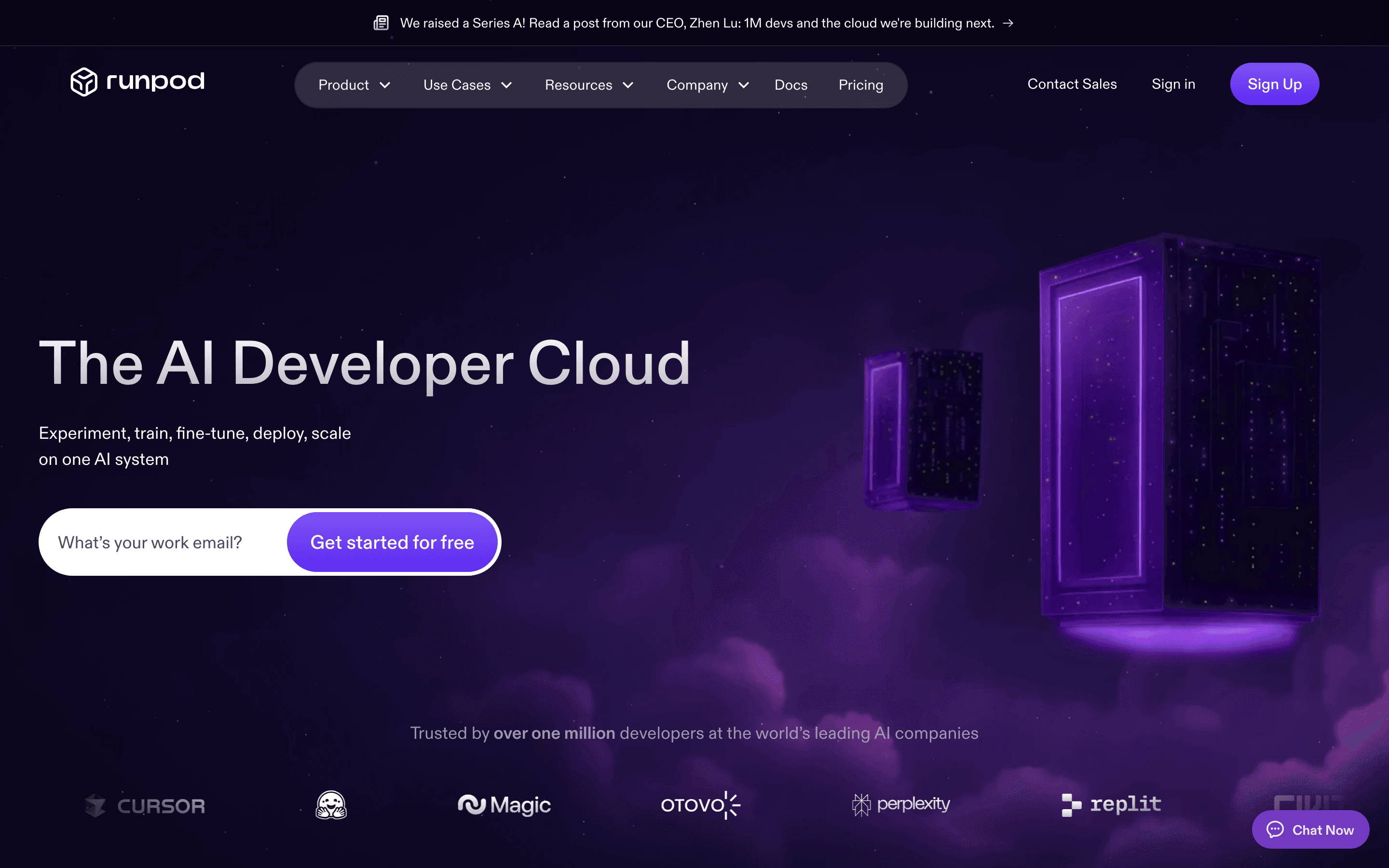 RunPod homepage