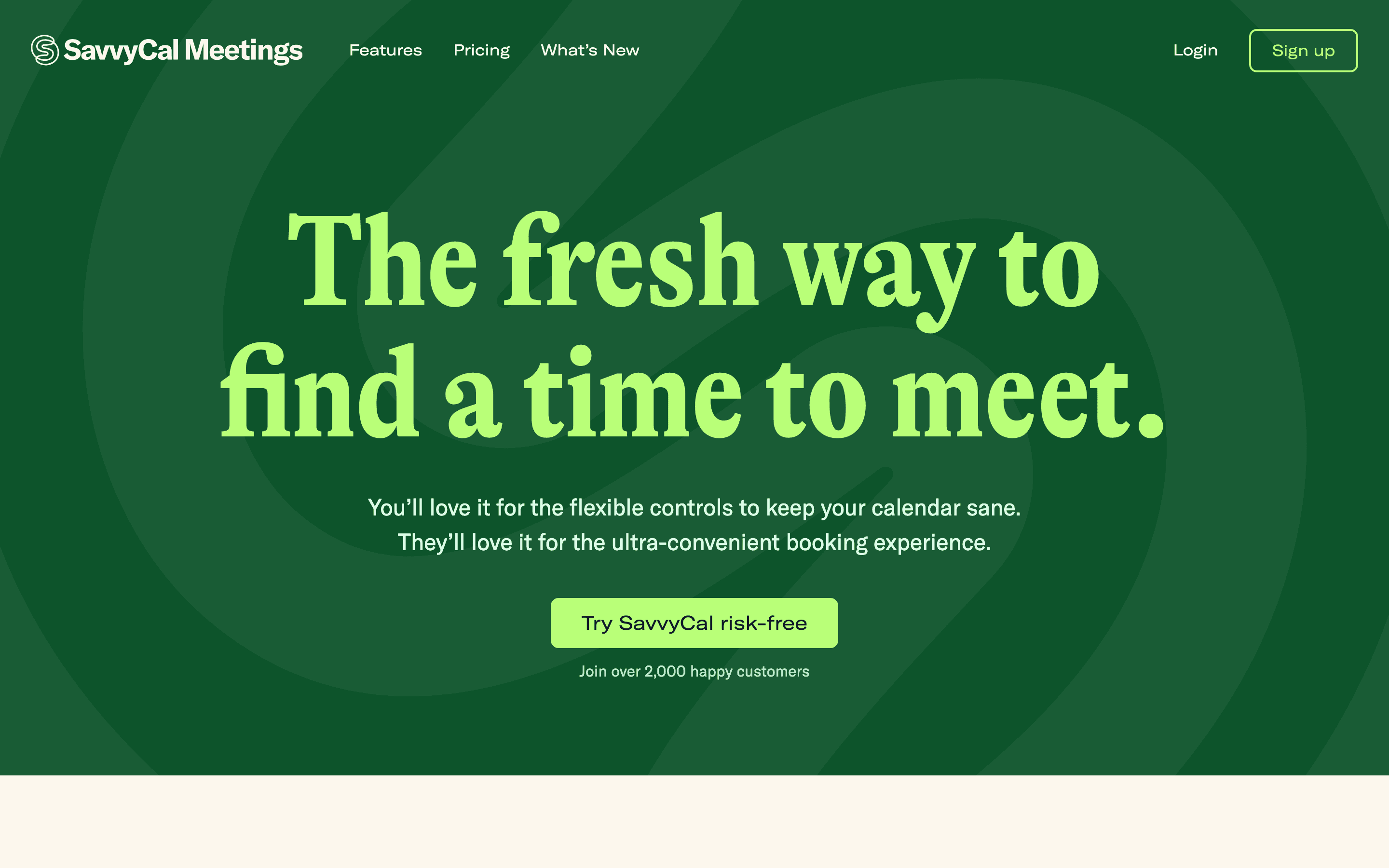 SavvyCal homepage