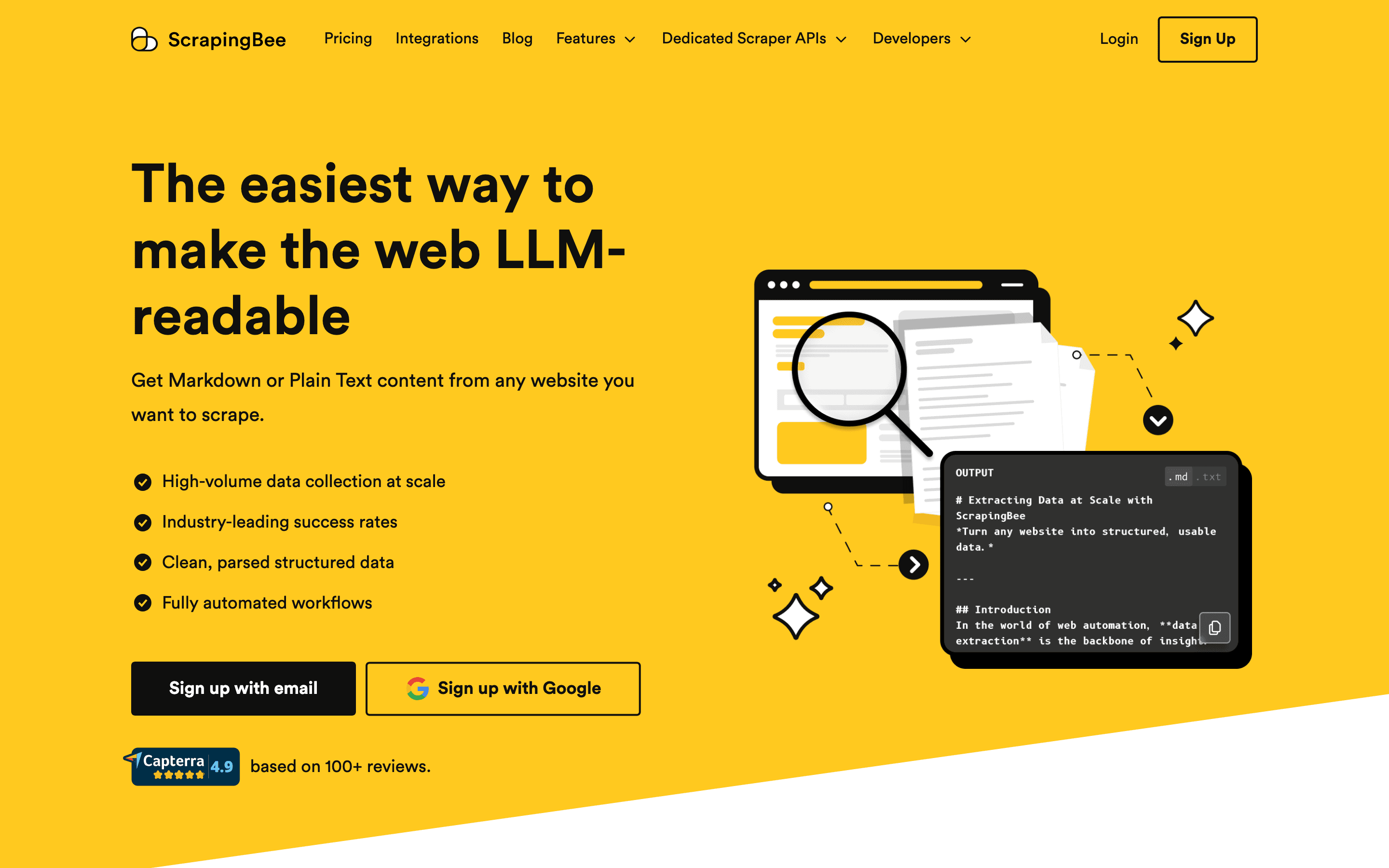 ScrapingBee: Markdown scraper