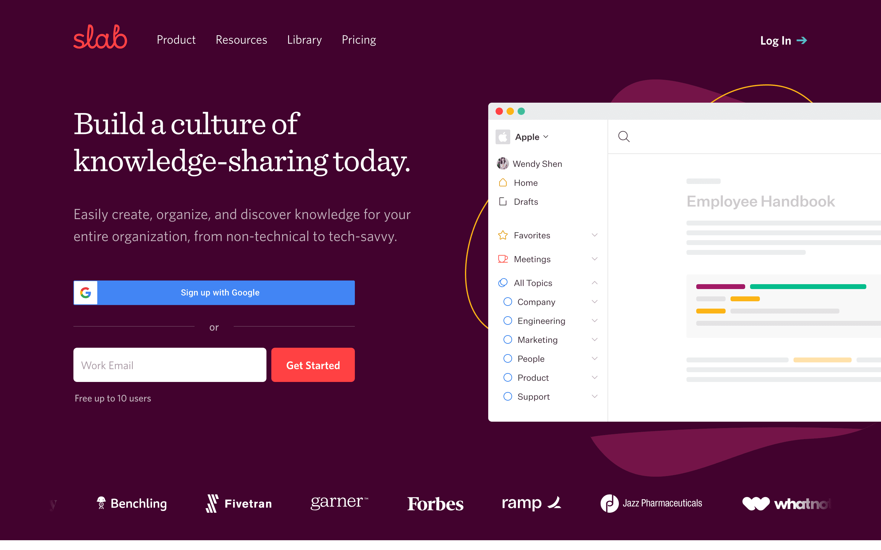 Slab homepage