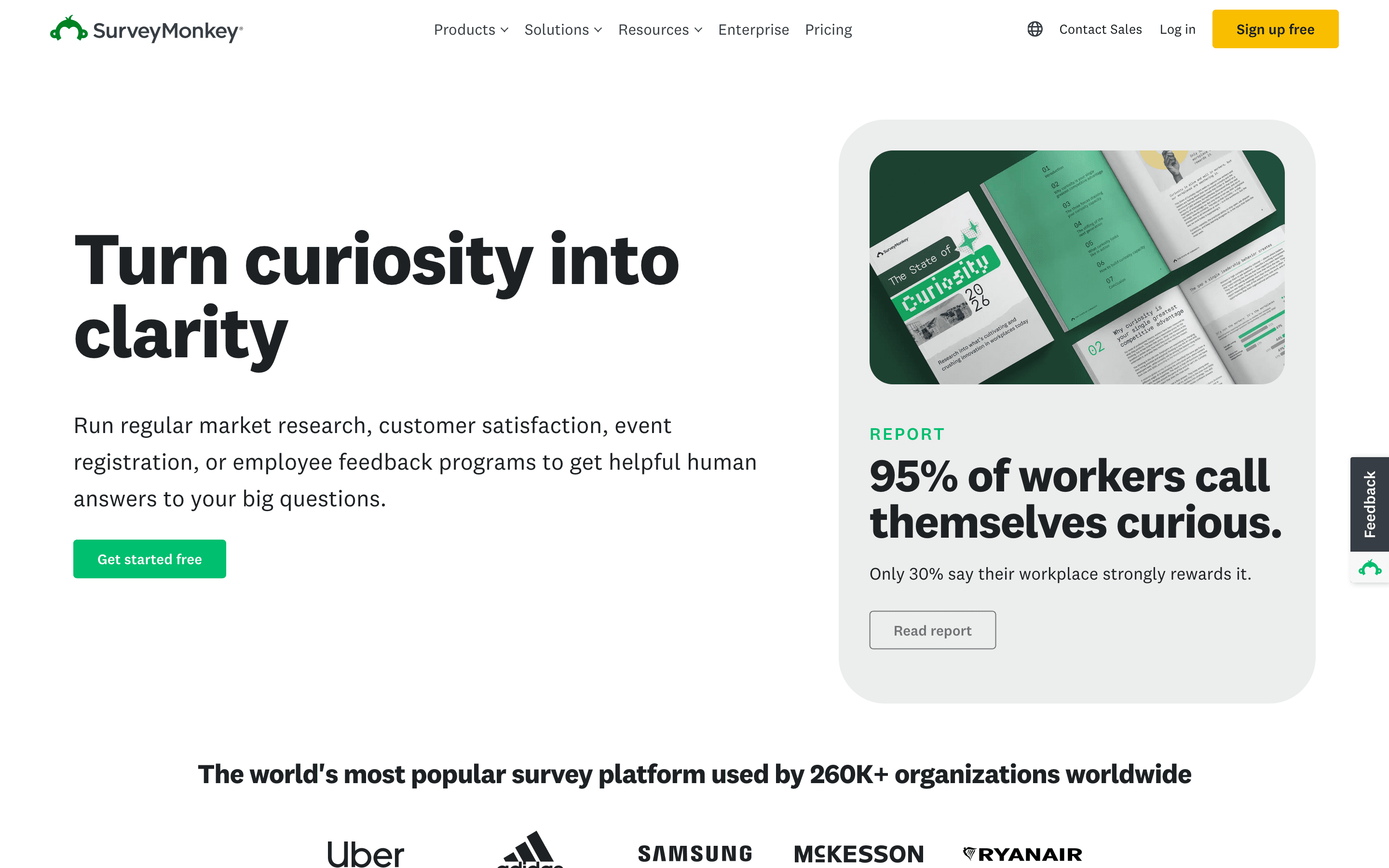 SurveyMonkey homepage