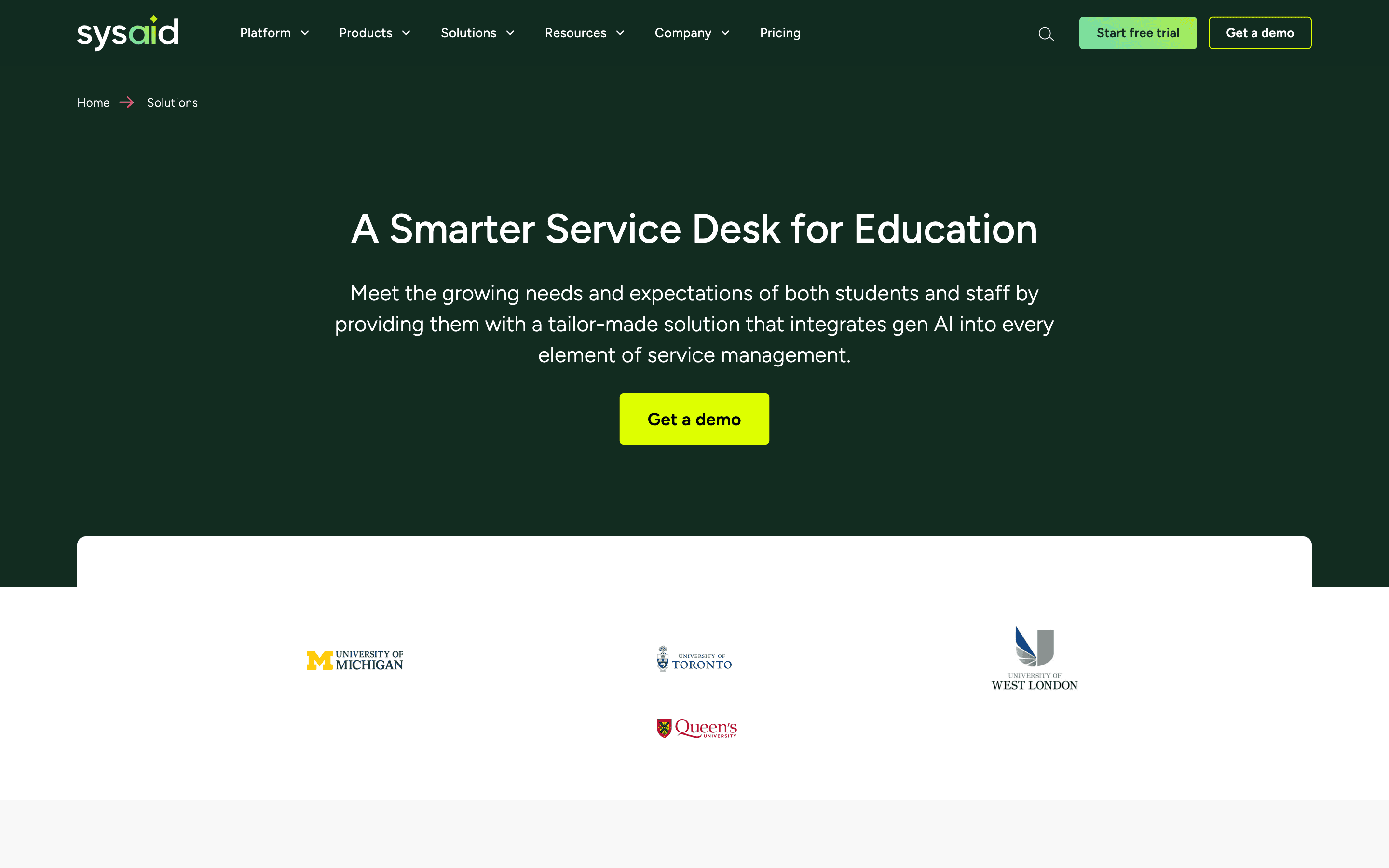 SysAid: Servicedesk for educatio