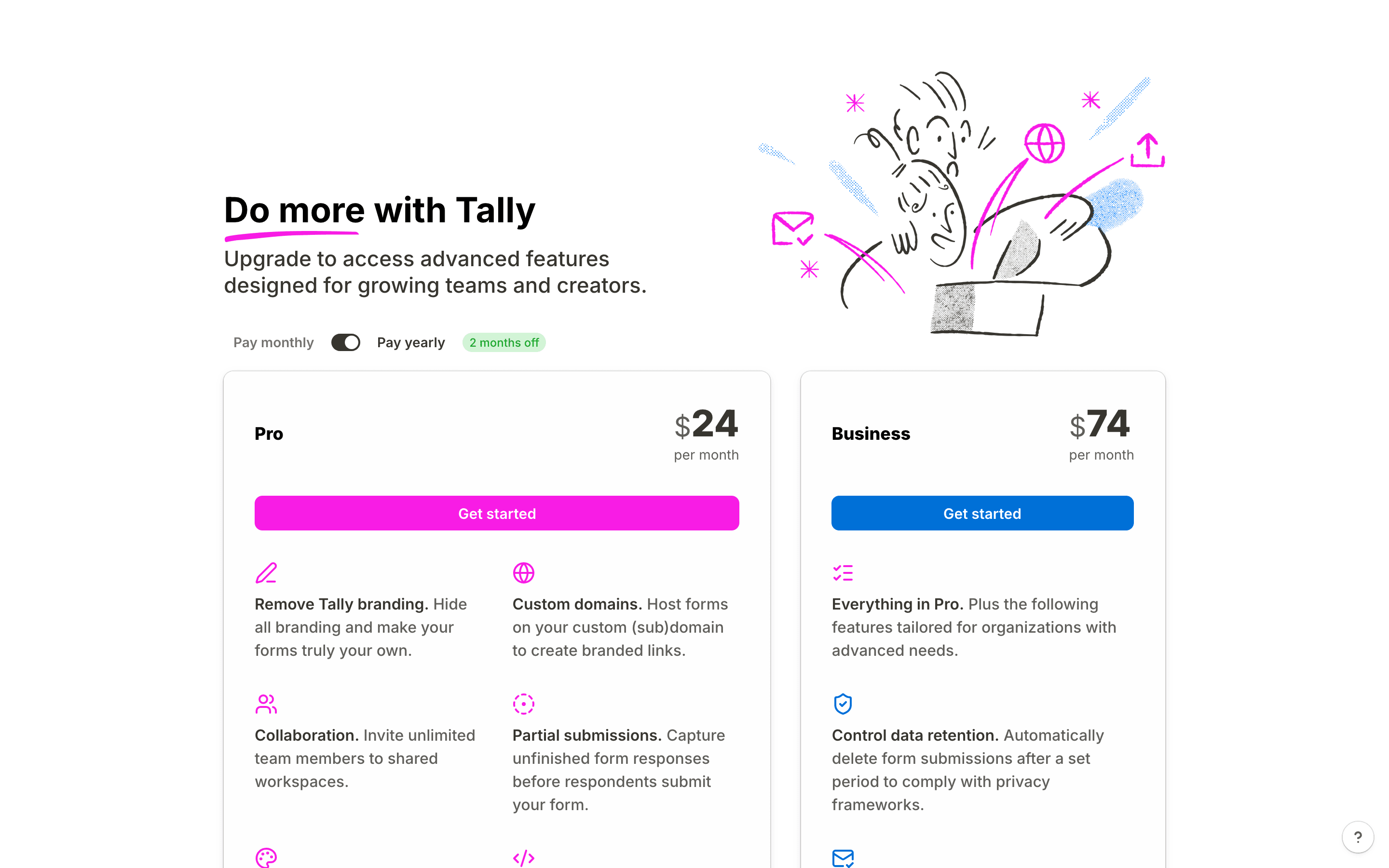 Tally pricing