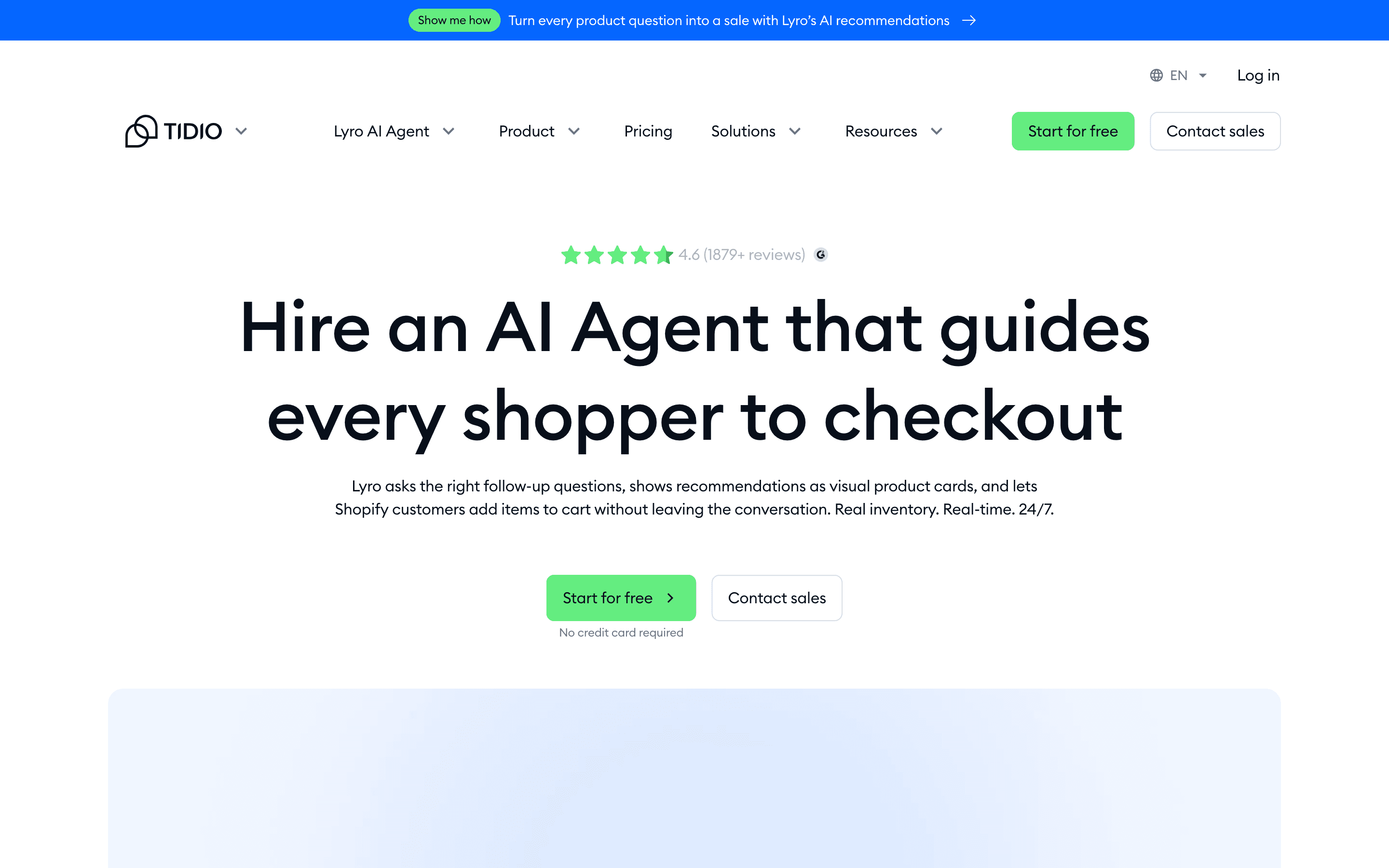 Tidio: Product recommendations