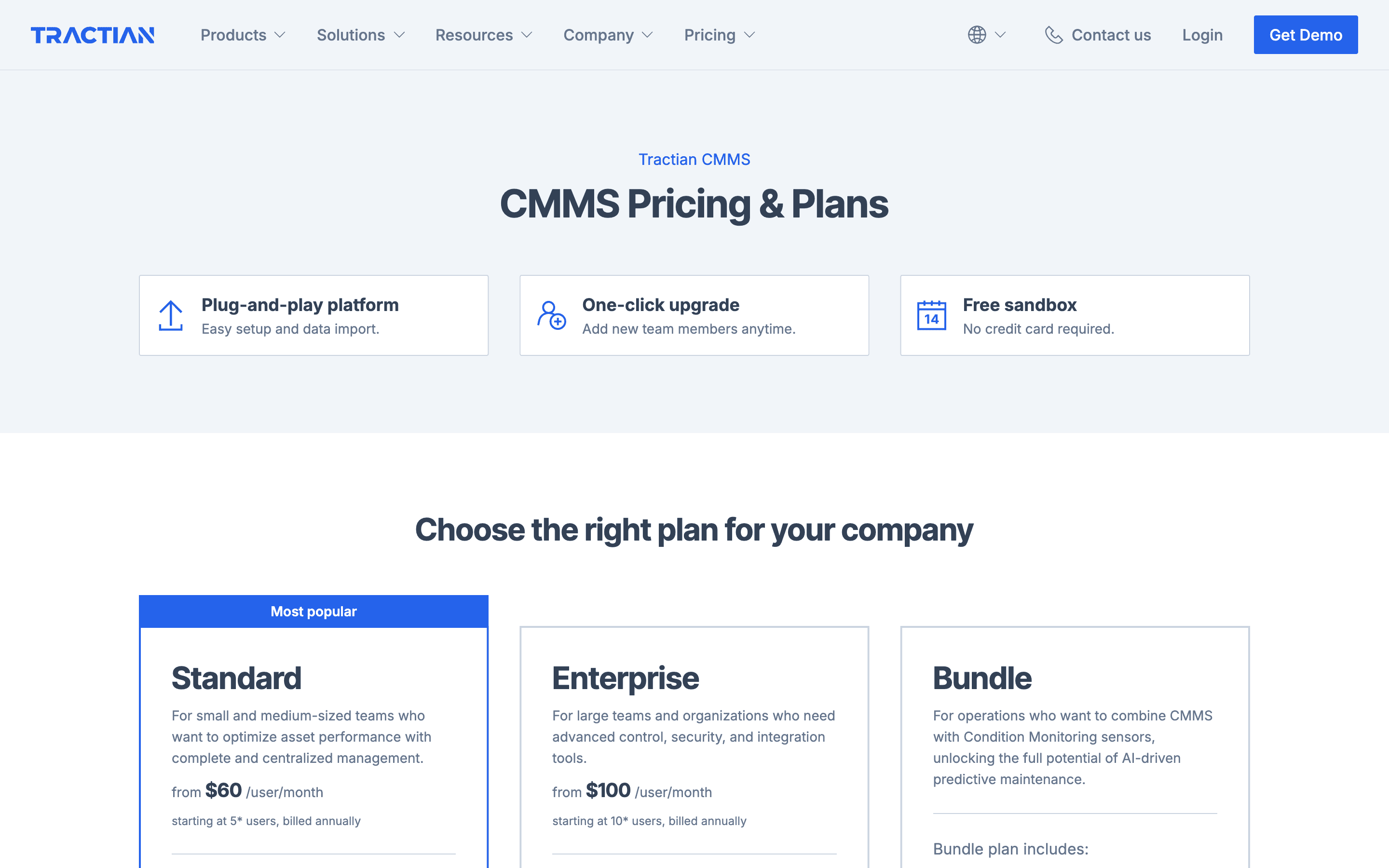 Tractian pricing