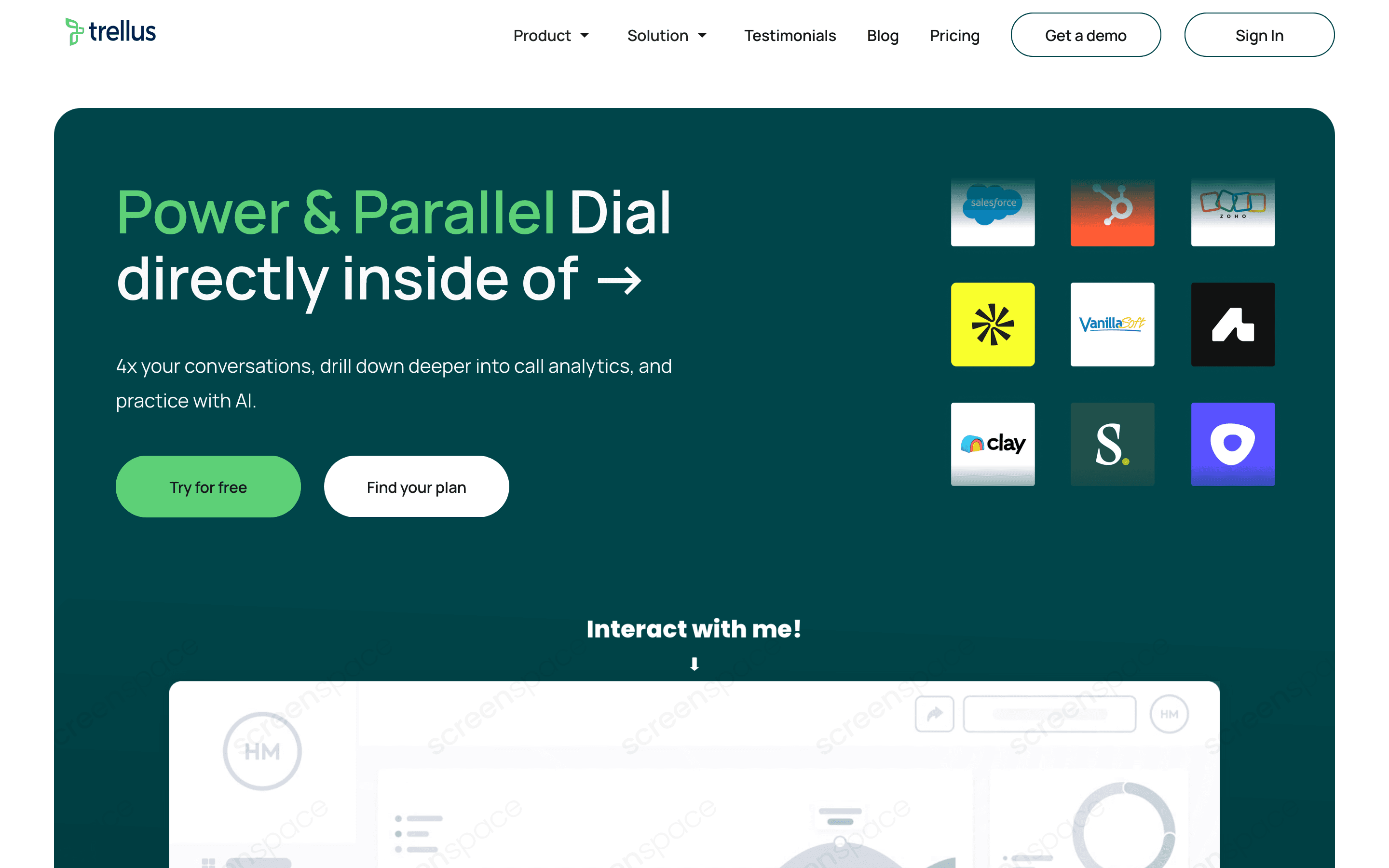 Trellus homepage