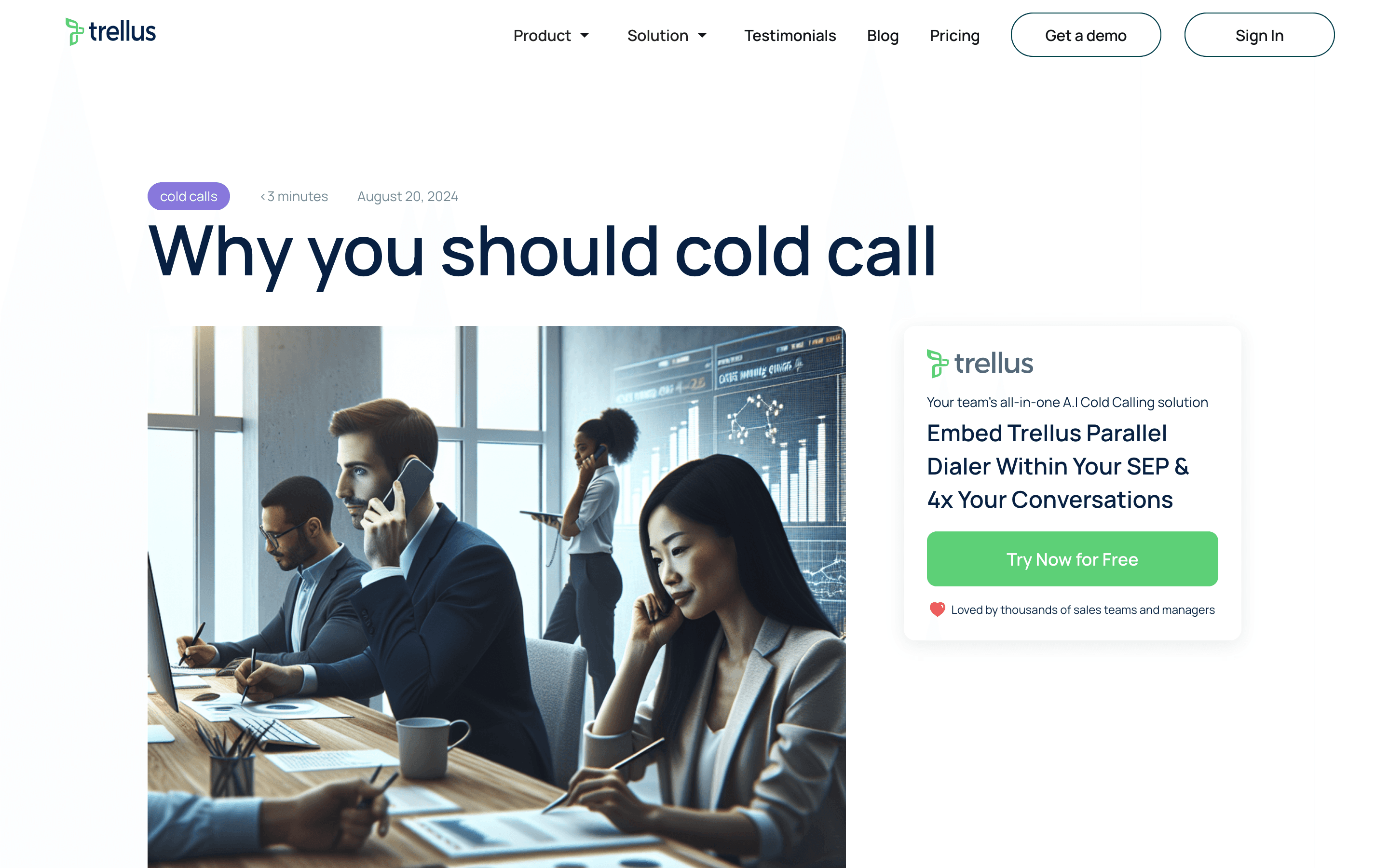 Trellus: Why you should cold call