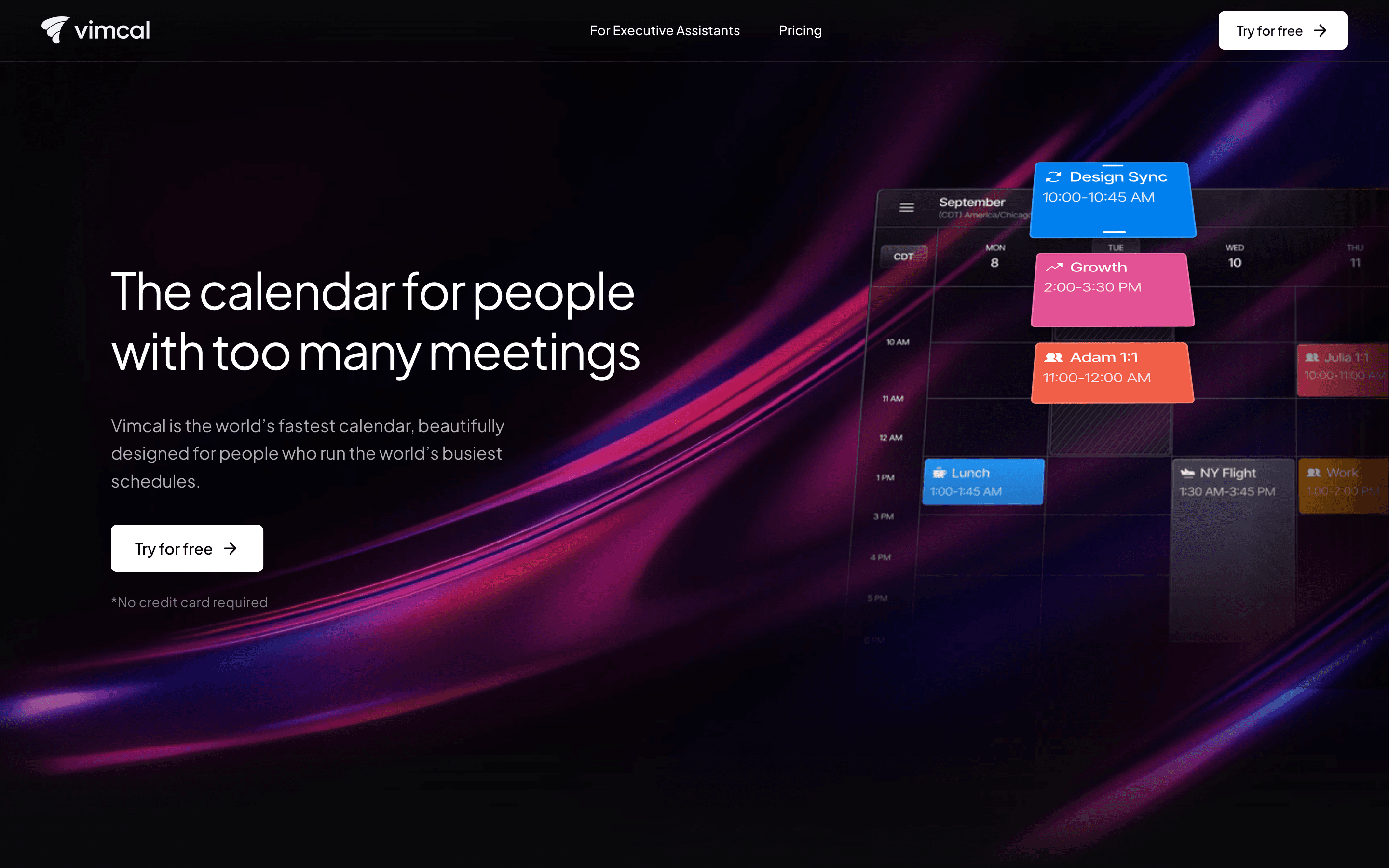 Vimcal homepage