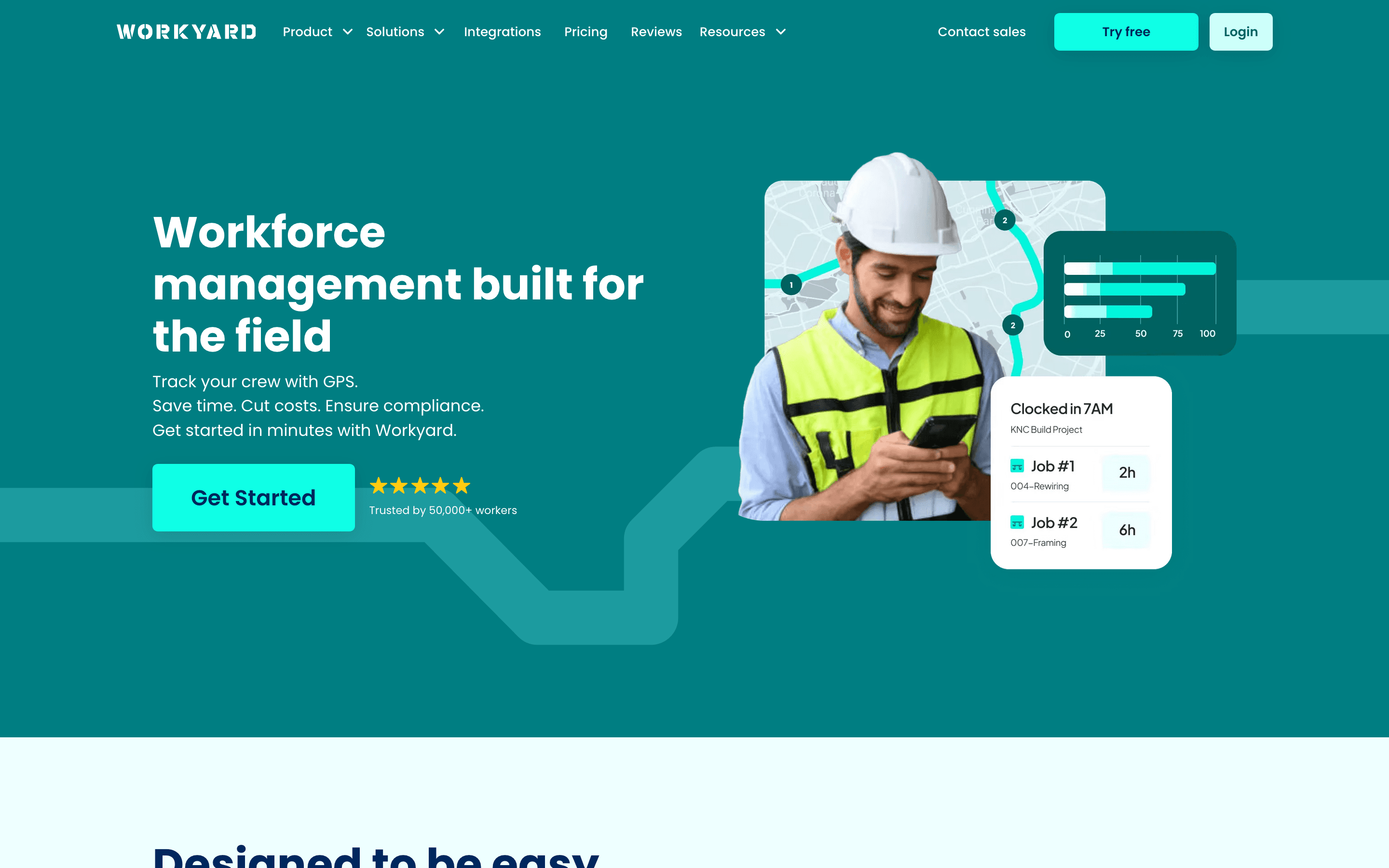 Workyard homepage