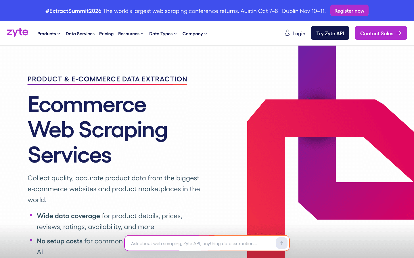 Zyte: Product scraper